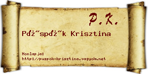 Püspök Krisztina névjegykártya